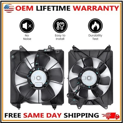 AC Condenser and Radiator Cooling Fan Assembly For 2016 2017 2018 Honda HR-V HRV Foto 1 de 4