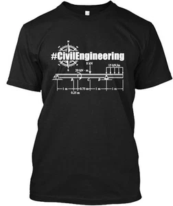 T-shirt ingegnere ingegneria civile made in USA taglia dalla S alla 5XL - Foto 1 di 3