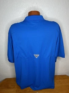 Camisa polo de golf para hombre Columbia PFG Omni-Shade S/S extra grande XL - azul - polietileno - Imagen 1 de 6