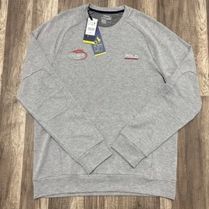 Polo Ralph Lauren Sweatshirt Mens Large Gray Performance US Open 2017 Tennis - Picture 1 of 10