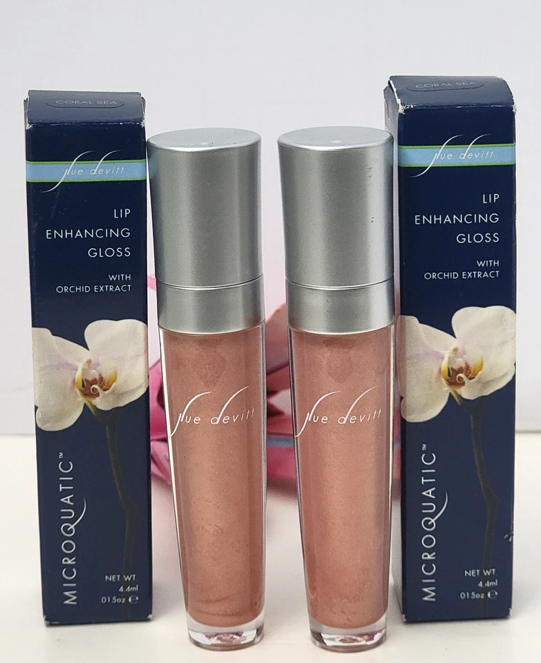 Блеск для губ Sue Devitt 0,015 жидкой унции CORAL SEA 2 упаковки - Изображение 1 из 2
