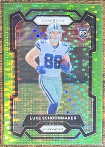 Panini Prizm Luke Schoonmaker 2023 verde neón Pulsar novato #325 vaqueros - Imagen 1 de 2
