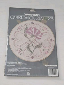 Vintage WonderArt NeedleCraft Candlewick Cassics Kit 5911 Morning Glory *LESEN* - Bild 1 von 8