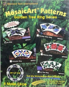 Mosaic Art GARDEN TREE RING IRIS RING Pattern Stained Glass Supplies - Picture 1 of 2