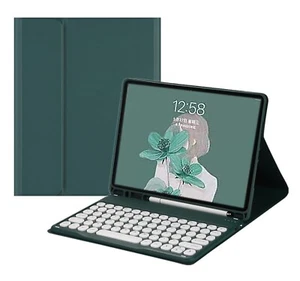 HENGHUI Keyboard Case Galaxy Tab S10+ Plus 12,4" / Tab S9 Plus 12,4" Dunkelgrün - Bild 1 von 6