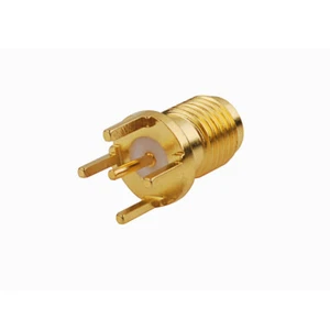 SMA female Jack thru hole Circle PCB Mount straight RF connector adapter #1290 - Picture 1 of 3