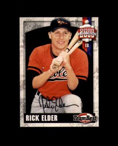Rick Elder 2000 Team Best Signed Autograph Orioles