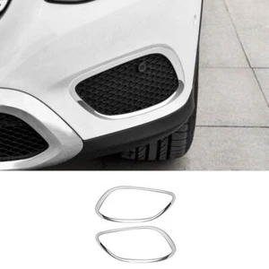 ABS Chrome Front Fog Light Lamp Strip Trim 2PCS For Mercedes-Benz GLC 2016-2017 - Picture 1 of 8