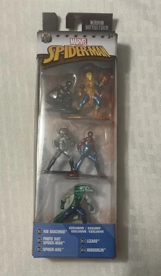 SPIDER-MAN - 5 PACK FIGURE COLLECTORS SET - DIE CAST NANO METALFIGS 🔥🔥🔥 - Image 1 of 2