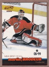 1999-00 Pacific Copper #235 Martin Brodeur /99 - New Jersey Devils