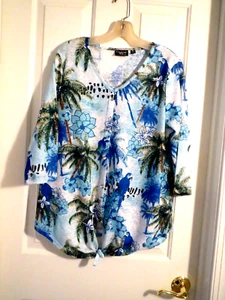 Onque Casual Carribean Top XL #3203 - Picture 1 of 6