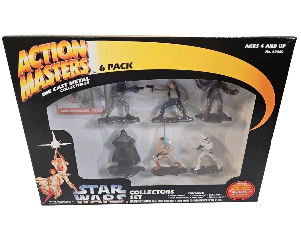 1994 Star Wars Action Masters 6 Die Cast Metal Figurine Collectibles #62640
