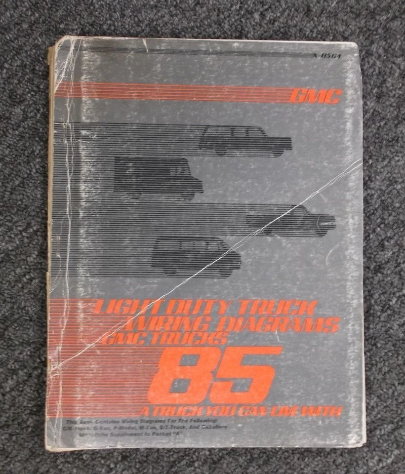 GMC K1500 K2500 K3500 1985 suburbano diagrama de cableado eléctrico de fábrica manual xz Foto 1 de 1