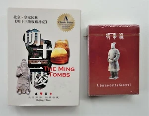 2 New Deck Playing Cards Terra-Cotta Warrior General Qin Dynasty The Ming Tombs - Picture 1 of 9