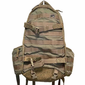 Nike SB RPM Skateboarding Backpack Cement Elephant Print Tan Brown Olive Rare - Picture 1 of 20