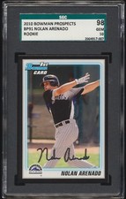 2010 Bowman Prospects BLACK Nolan Arenado #BP91 Rookie Card SGC 98 GEM MINT 10