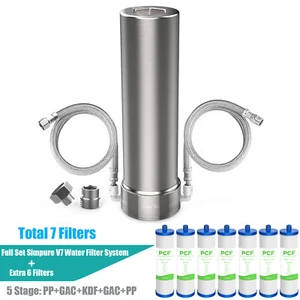 SimPure V7 5 Stage Under Sink Drinking Water Filter System Purifier 20K Gallons - Picture 1 of 20