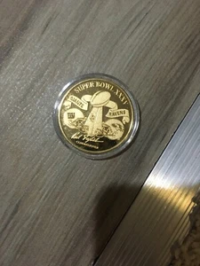 Super Bowl XXXV Game Coin 24kt Gold Giants Baltimore Ravens - Picture 1 of 2