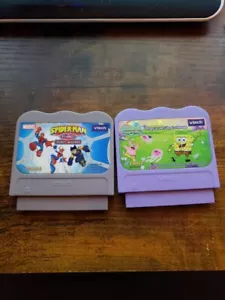 Vtech V Smile Spongebob Squarepants A Day In The Life And Spiderman & Friends - Picture 1 of 6