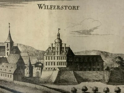 ANTIKER DRUCK KUPFERSTICH 17 TES JAHRHUNDERT WILFERSTORF WILFERSDORF 28x24cm - Bild 1 von 4