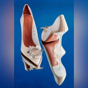 Amina Muaddi Begum Crystal-Embellished PVC Pumps - Picture 1 of 8