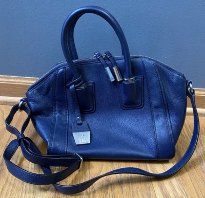 Bolso Bandolera Bolso de Hombro Ivanka Trump Cuero Azul Doble Cremallera Asas Foto 1 de 4