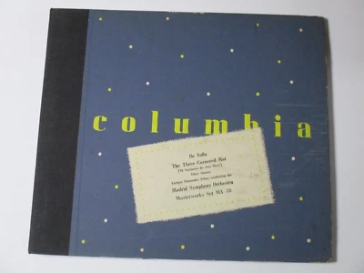 DE FALLA The Three Cornered Hat Ballet Three Vinyl RARE 2X12" 78 RPM Masterworks - Image 1 of 4