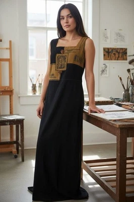 Maxi M Retazos Nina Piccalino De Colección - Hoja de Camello Negro - Excelente Foto 1 de 4