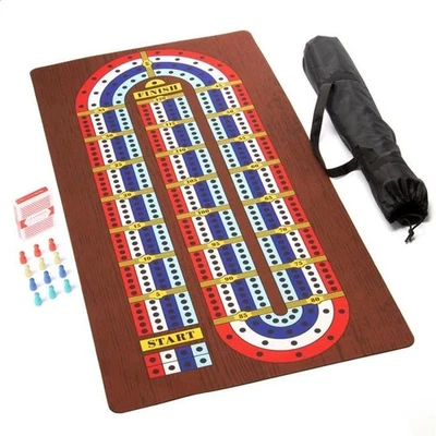 Brybelly Tabletop Cribbage - Giant Neoprene Mat 4-Track Game inc Travel Bag - Image 1 of 4
