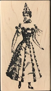 SELTENE Invoke Arts Papierpuppe Kunst künstlerische Frau Narr großer Stempel - Bild 1 von 3