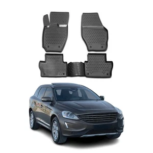 OMAC Floor Mats Liner for Volvo XC60 2010-2017 Black TPE All-Weather 4 Pcs - Picture 1 of 12