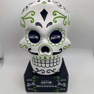 Seattle Seahawks Sugar Skull Statue Dia De Los Muertos Day of the Dead - Picture 1 of 13