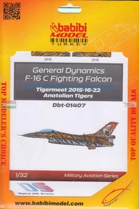 BBBDBT01407 1:32 Babibi Model Decals - F-16C Falcon Tigermeet 2015-16-22 - Picture 1 of 1