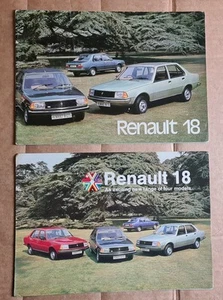 1978 Renault 18 Car Sales brochure x 2 - Picture 1 of 7