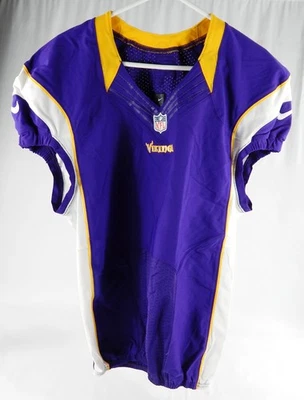 Camiseta deportiva púrpura 2012 de los Minnesota Vikings emitida por el juego en blanco 46 561 Foto 1 de 4