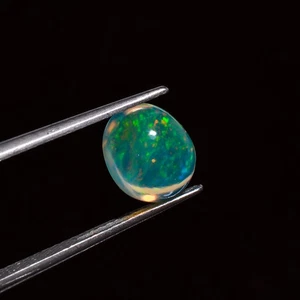 2 Kt Äthiopischer Opal 9x7x5 mm Oval Cabochon Mehrfarbig Feuerspiel Lose Edelstein - Bild 1 von 3