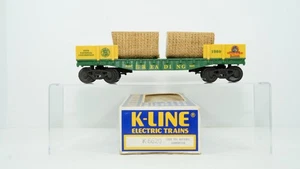 K-LINE O Scale 1989 TCA Reading Flat Car w/ Hay Bales Item K-6620 NEW W16 - Picture 1 of 11