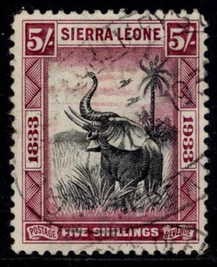 SIERRA LEONE GV SG178, 5s black & purple, FINE USED. Cat £225. - Picture 1 of 1