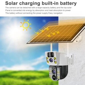 V380 Pro Solar outdoor camera wireless dual lens waterproof 4G 360 CCTV camera - Picture 1 of 8