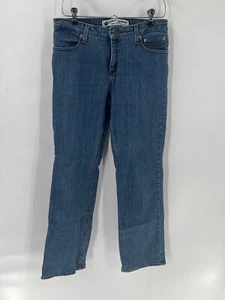 Harley Davidson Jeans Damen 8 Mid Rise Medium Wash Biker Logo Straight Leg - Bild 1 von 14