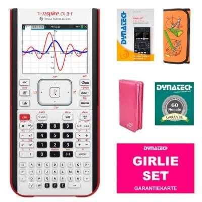 TI Nspire CX II-T + Tasche Matt Pink + 60M Garantie + ÜbungsBuch + Zirkelset - Bild 1 von 4