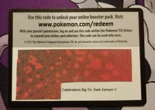 ⭐💥1X Pokemon Online code card Celebrations Big Tin Dark Sylveon V TCGO💥