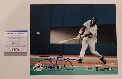 TONY GWYNN Signed Inscribed TO TONY 8x10 Photo-HALL OF FAME-SAN DIEGO PADRES-PSA - Image 1 of 4