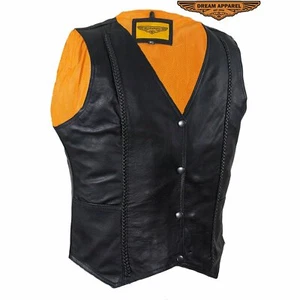 Women's Motorcycle Vest With Stylish Braid - Picture 1 of 6