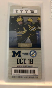 2019 - 2020 Michigan Wolverines vs Lake Superior St Hockey Plastic Ticket Stub - Picture 1 of 2