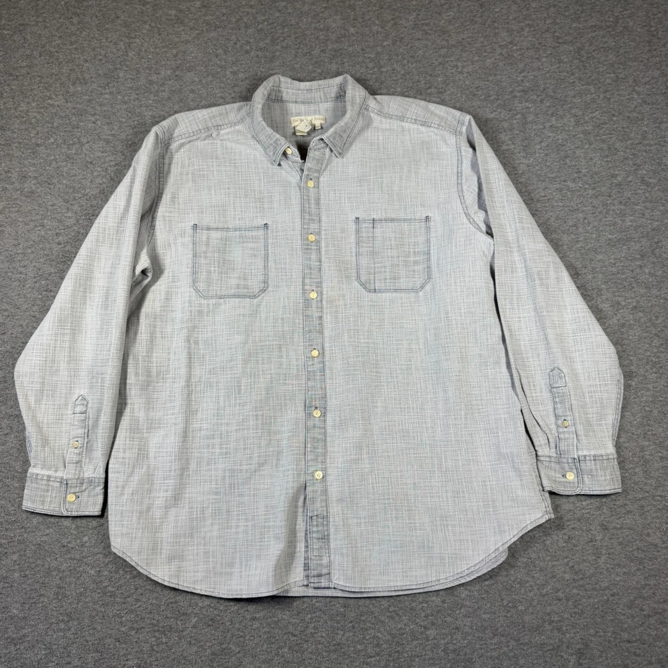 The Territory Ahead Button Down Shirt Mens 2XL XXL Light Gray Textured - Image 1 of 4