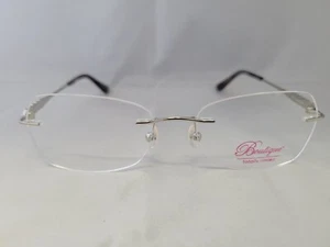 Boutique Totally Rimless Luna Silver Rimless Eyeglasses 53-17-135 - Picture 1 of 4
