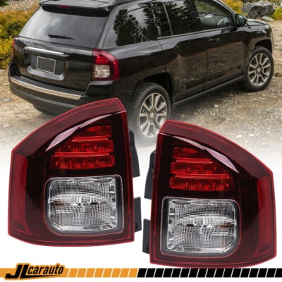 Tail Lights For Jeep Compass 2014-2017 w/ Side Marker Brake Lamps Bulbs LH & RH - Image 1 of 4