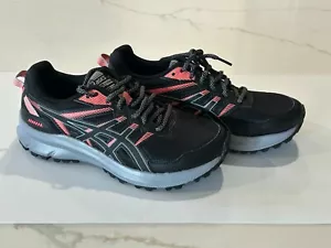 Asics Women's Size 7.5 Trail Scout 2 Black Peach Lace Up Running Shoes Sneakers - Picture 1 of 11