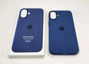 Genuine Original Apple Silicone MagSafe Case for iPhone 16 PLUS MYY23ZM/A DENIM - Picture 1 of 7